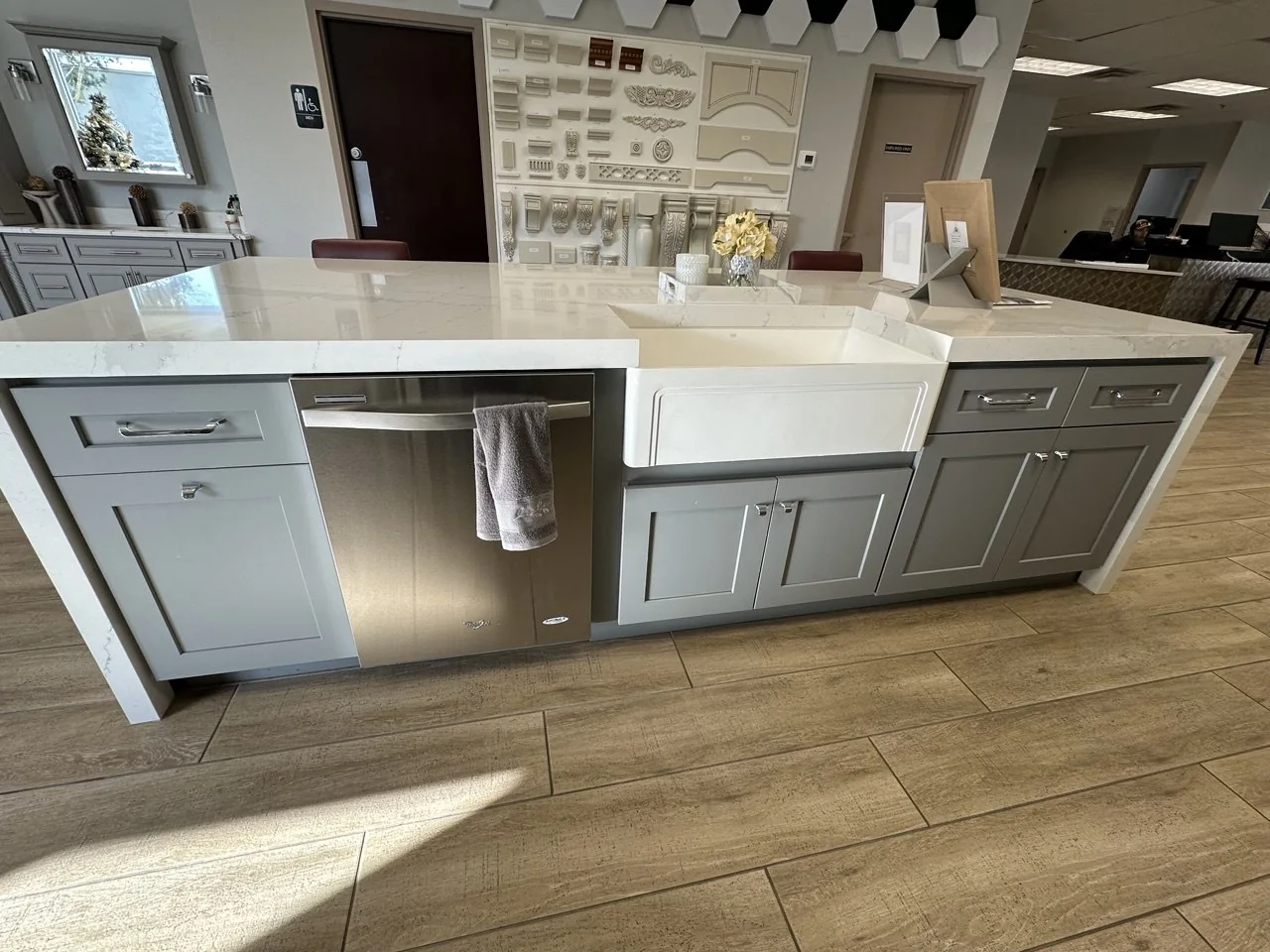 Cabinet samples and countertop detail
